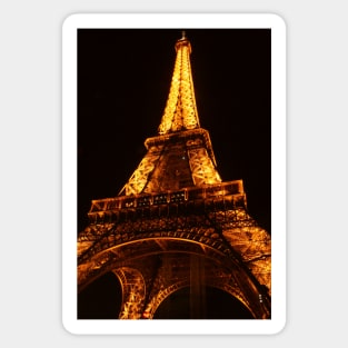 Glowing Gold Eiffel Sticker